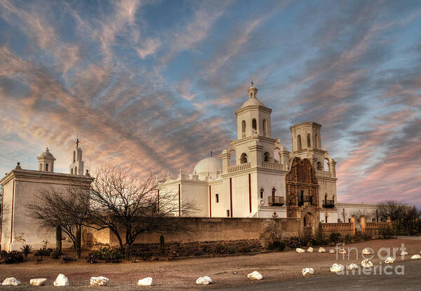 Mission San Xavier Del Bac Art Print featuring the photograph Mission San Xavier Del Bac by Vivian Christopher