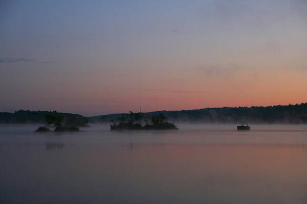 Misty Morning Sunrise Art Print featuring the photograph Misty Morning Silence by Neal Eslinger