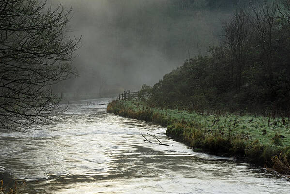 Britain Art Print featuring the photograph Misty River - Wolfscote Dale by Rod Johnson