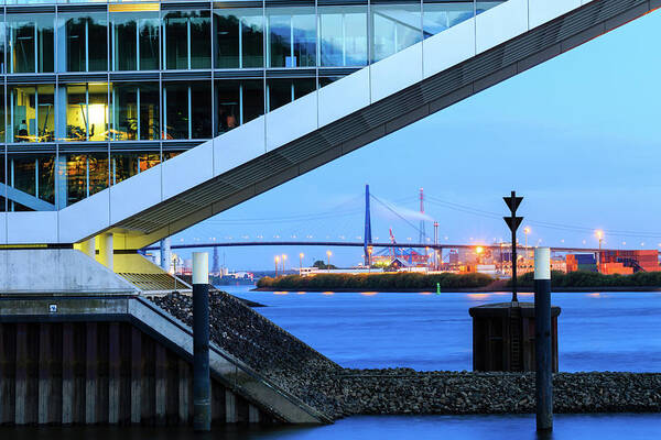 Trading Art Print featuring the photograph Modern Harbour - Office Building by Mf-guddyx
