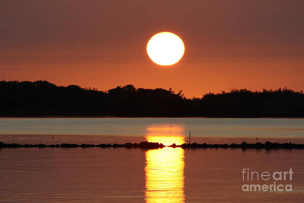 Sunset Art Print featuring the photograph Molokai fishpond by Fred Sheridan