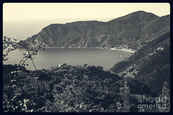 Italy Art Print featuring the photograph Monterosso al Mare from Above by Prints of Italy