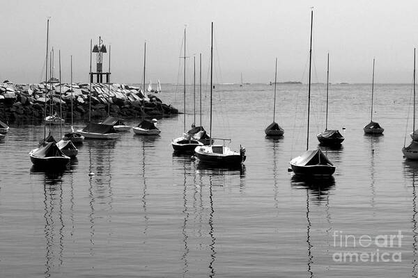 Boating Art Print featuring the photograph Moored by Eunice Miller