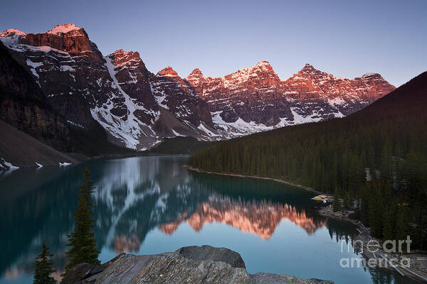 Photography Art Print featuring the photograph Moraine Lake Sunrise by Ivy Ho
