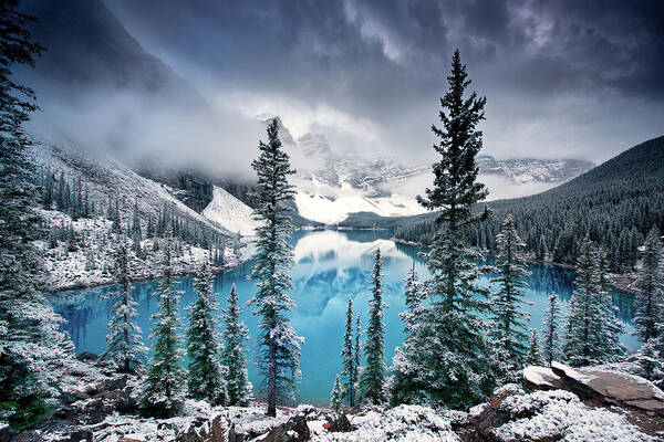 Moraine Art Print featuring the photograph Morning Blues by Trevor Cole