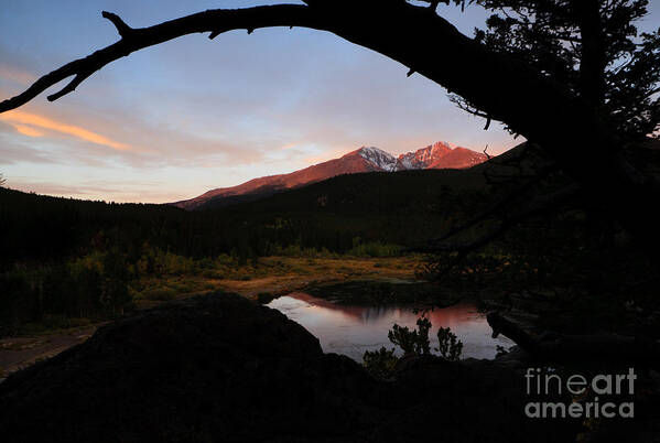 America Art Print featuring the photograph Morning Glow on Mountain Peaks by Karen Lee Ensley
