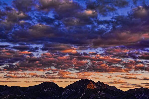 Clouds Art Print featuring the photograph Morning in the Mountains by Don Schwartz