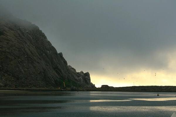 The Coast Art Print featuring the photograph Morro Bay Fog by Douglas Miller