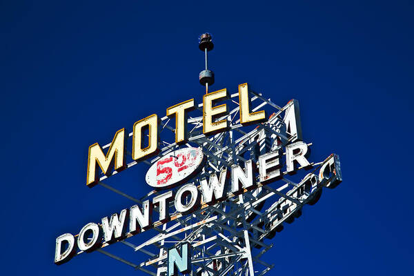 Photography Art Print featuring the photograph Motel Downtowner by Gigi Ebert