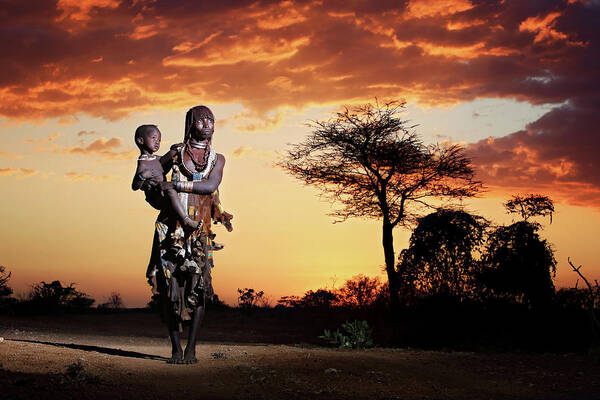 Ethiopia Art Print featuring the photograph Mother And Child by Vedran Vidak