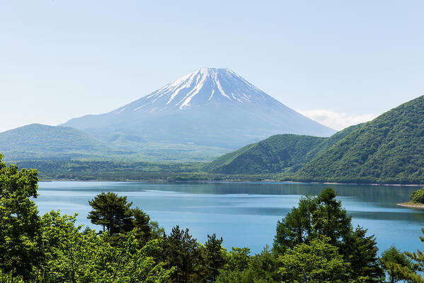 Tranquility Art Print featuring the photograph Mount Fuji And Motosuko, Yamanashi by Ultra.f
