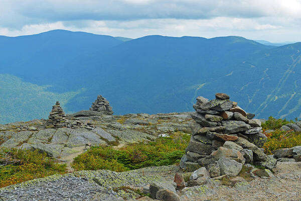 Mount Washington Art Print featuring the photograph Mount Washington Rock Cairns by Toby McGuire