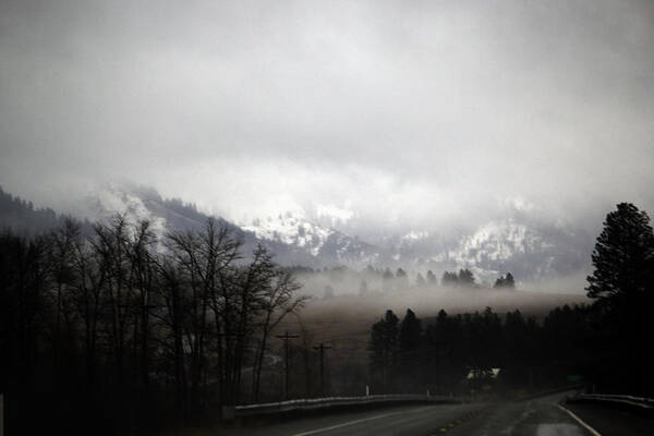 Landscapes Art Print featuring the photograph Mountain Fog Above the Road by Edward Hawkins II