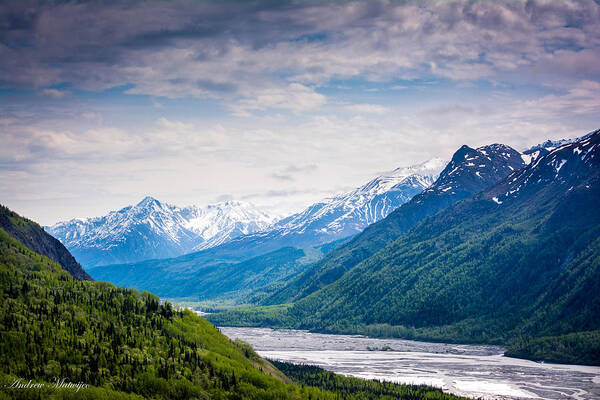 Mountains Art Print featuring the photograph Mountains Along Seward Highway by Andrew Matwijec