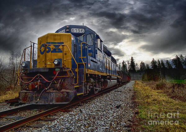 Photoshop Art Print featuring the photograph Moving Along In A Train Engine by Melissa Messick