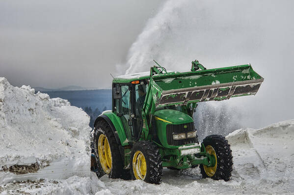 Tractors Art Print featuring the photograph Moving Snowbanks by Sue Capuano