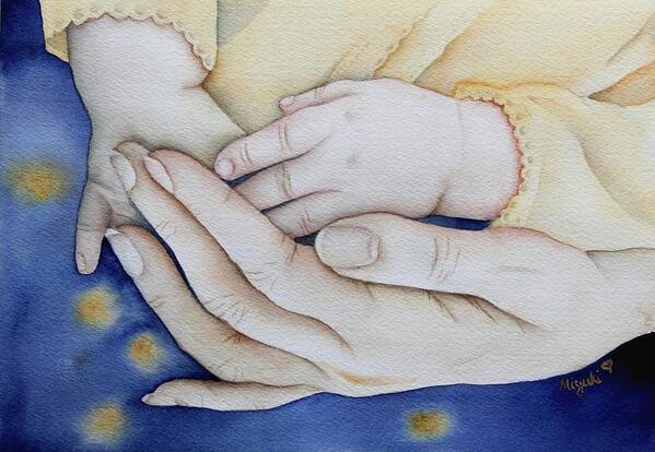 Hands Art Print featuring the painting My Blessing by Kelly Miyuki Kimura