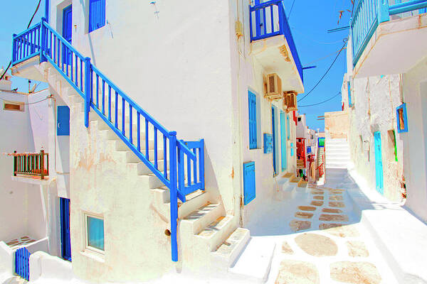 Greece Art Print featuring the photograph Mykonos IIi (from The Series postcards From Greece) by Dieter Matthes