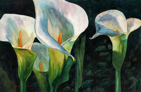 Flower Art Print featuring the painting Mystique by Lynda Hoffman-Snodgrass