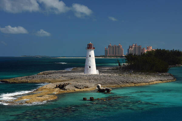 Nassau Lighthouse Art Print featuring the photograph Nassau Harbour Lighthouse by Bill Swartwout