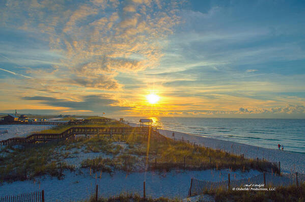 Sunrise Art Print featuring the photograph Navarre Beach Sunrise 2014 09 26 01 c 0650 by Mark Olshefski
