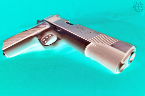 Gun Art Print featuring the digital art Negative by Jorge Estrada