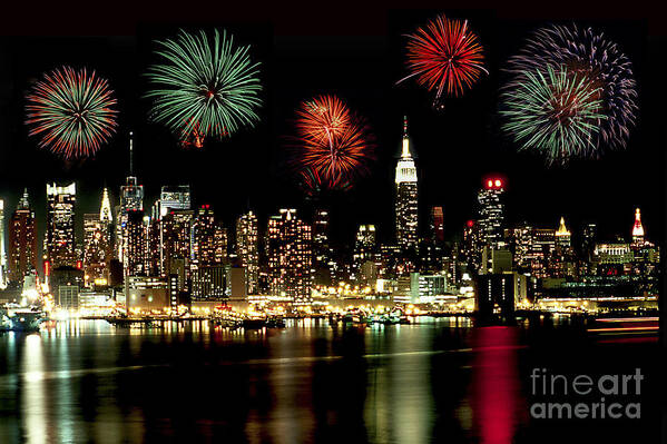Nyc Art Print featuring the photograph New York City Fourth of July by Anthony Sacco