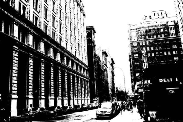 Contrast Photograph Art Print featuring the photograph New York City Streetscape by Cleaster Cotton
