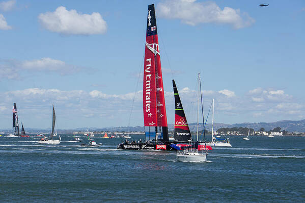 Americas Cup Art Print featuring the photograph New Zealand by Weir Here And There