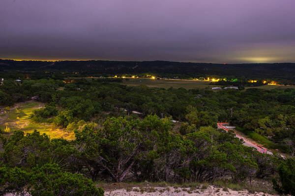 Night Art Print featuring the photograph Night In A Texas Hill Country Valley by Darryl Dalton