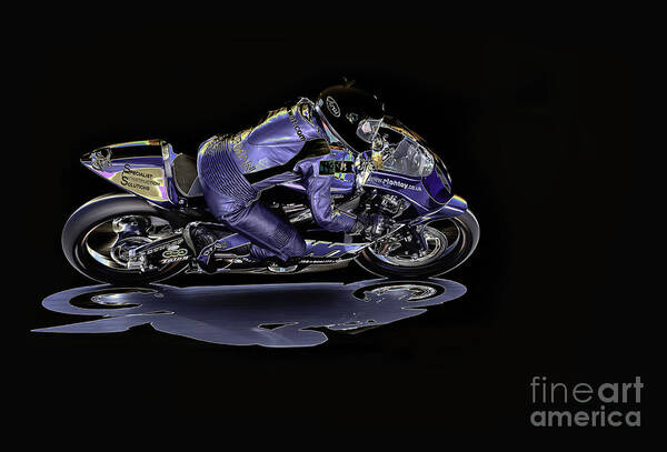 Motorcycle Art Print featuring the photograph Night Rider by Nigel Jones