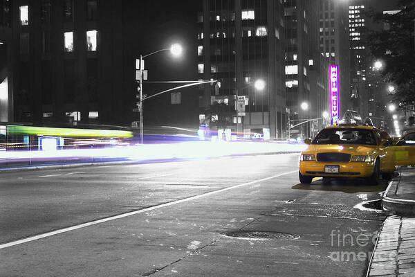 City Art Print featuring the photograph Night Street by Dan Holm