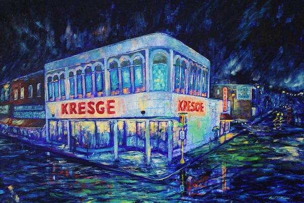Sheboygan Art Print featuring the painting No Left Turn by Daniel W Green