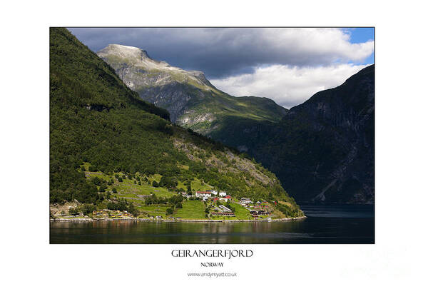 Norway Art Print featuring the photograph Norway Geiranger Geirangerfjord fjord by Andy Myatt