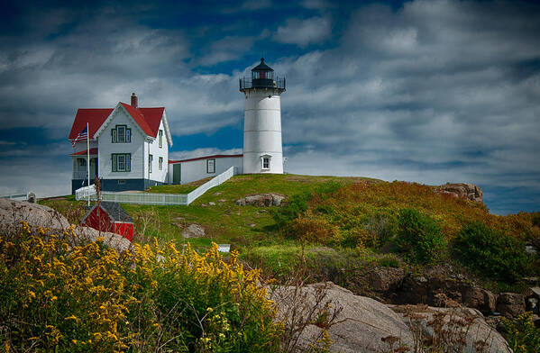 Nubble Art Print featuring the photograph Nubble Lighthouse by Fred LeBlanc