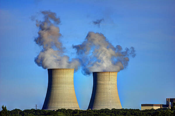 Byron Nuclear Plant Hdr Art Print featuring the photograph Nuclear HDR2 by Josh Bryant
