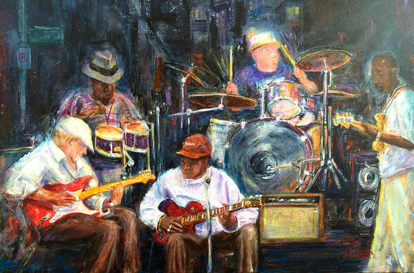Prints Art Print featuring the painting Nyc Blues by Jack Diamond