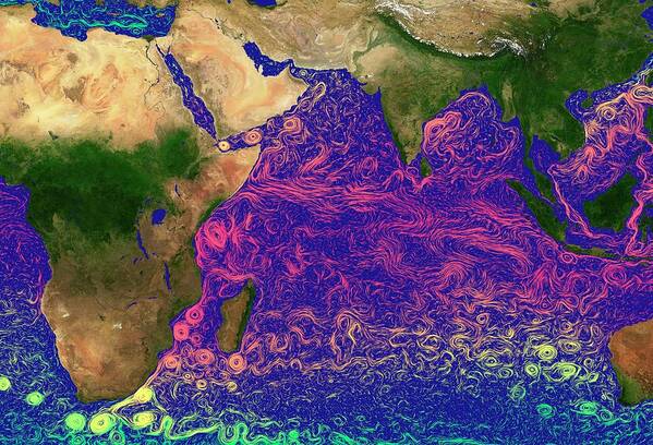 Earth Art Print featuring the photograph Ocean Currents In The Indian Ocean by Karsten Schneider/science Photo Library