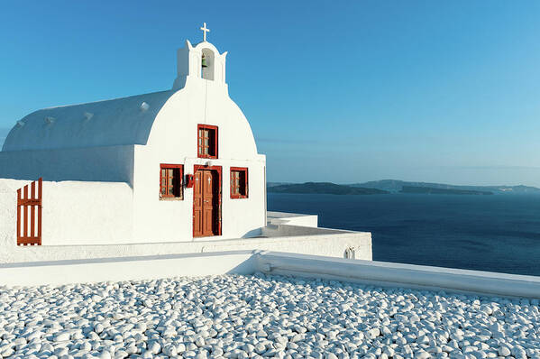 Greek Culture Art Print featuring the photograph Oia Church, Santorini, Greece by Chrishepburn