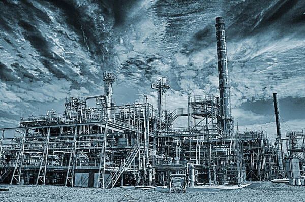 Fuel Art Print featuring the photograph Oil Refinery In High Definition by Christian Lagereek
