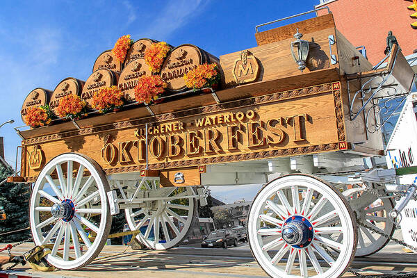 2011-10-10 Kitchener October Fest Art Print featuring the photograph Oktoberfest carriage by Nick Mares