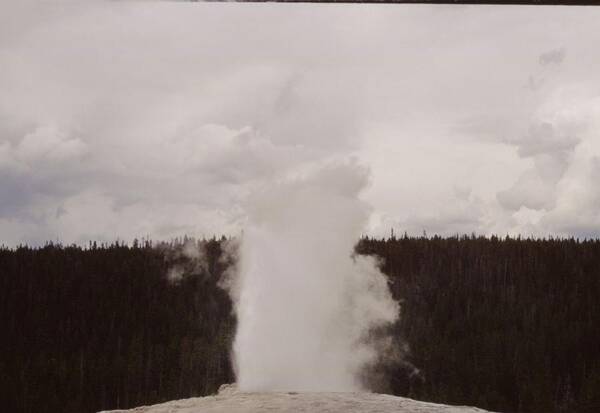 Retro Images Archive Art Print featuring the photograph Old Faithful at Yellowstone National Park by Retro Images Archive
