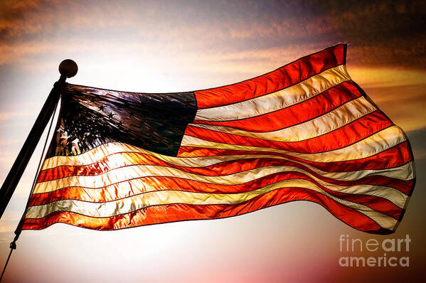 Flag Art Print featuring the photograph Old Glory Forever by Beverly Guilliams