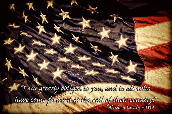 Lincoln Rogers Art Print featuring the photograph Old Glory Military Tribute by Lincoln Rogers