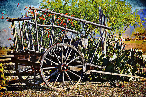 Wagon Art Print featuring the photograph Old Hay Wagon by Phyllis Denton