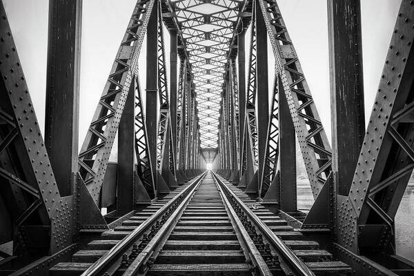 Black Color Art Print featuring the photograph Old Railway Bridge by Sonercdem