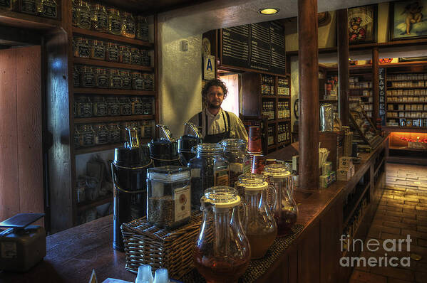 Art Art Print featuring the photograph Old Town House Coffee by Yhun Suarez