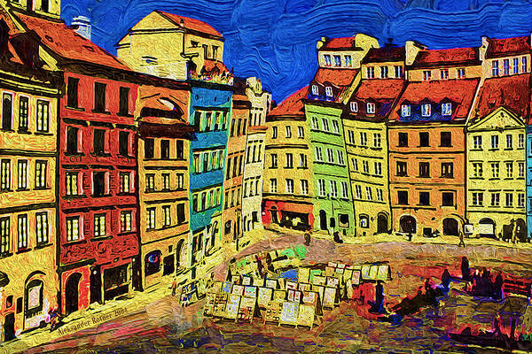 Old Town Art Print featuring the photograph Old Town in Warsaw #9A by Aleksander Rotner