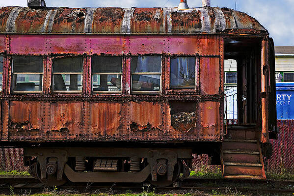 Railroad Art Print featuring the photograph Old train car by Garry Gay