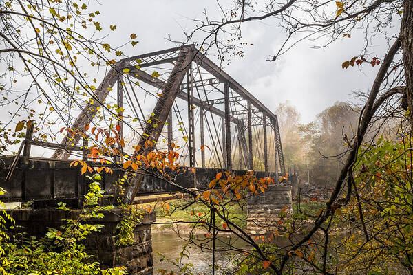 Appalachia Art Print featuring the photograph Old Trestle in the Fall by Debra and Dave Vanderlaan